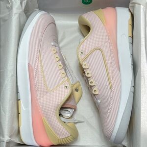 Jordan Pink and Cream Women's Sneakers